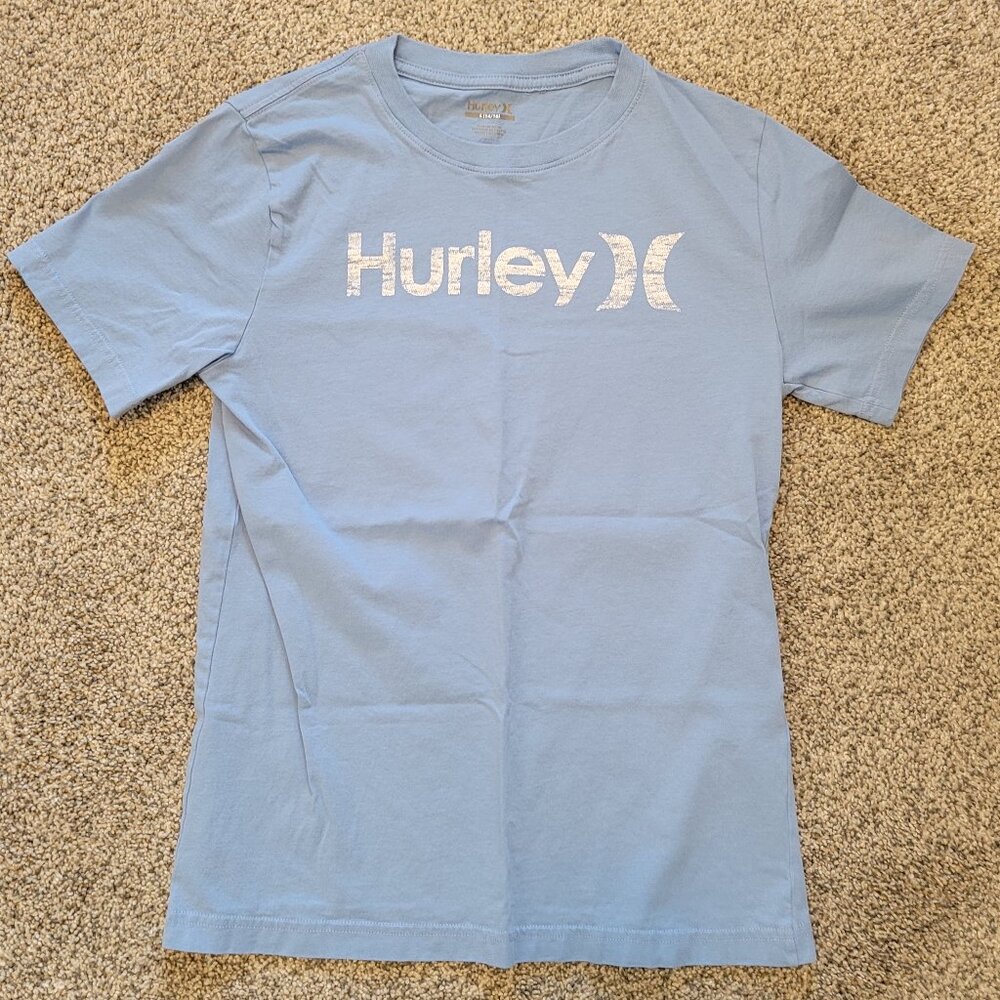 Hurley light blue T-shirt Large 14-16, In Good Condition, 100% Cotton.